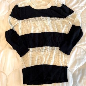 Navy & Cream Sweater